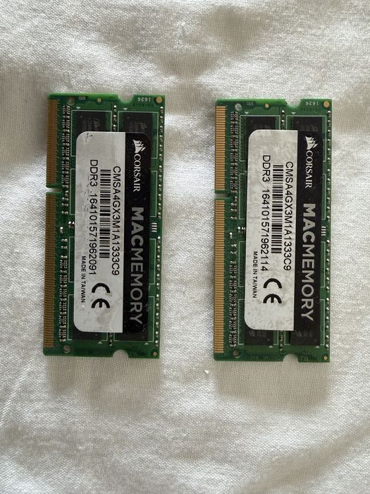 Kit Memórias RAM DDR3 SO-DIMM para MacBook / iMac – 12GB