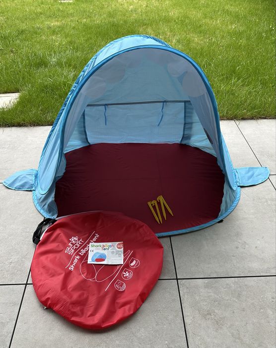 Дитячий пляжний намет -автомат, палатка Shark Beach Tent ( UV 45+)