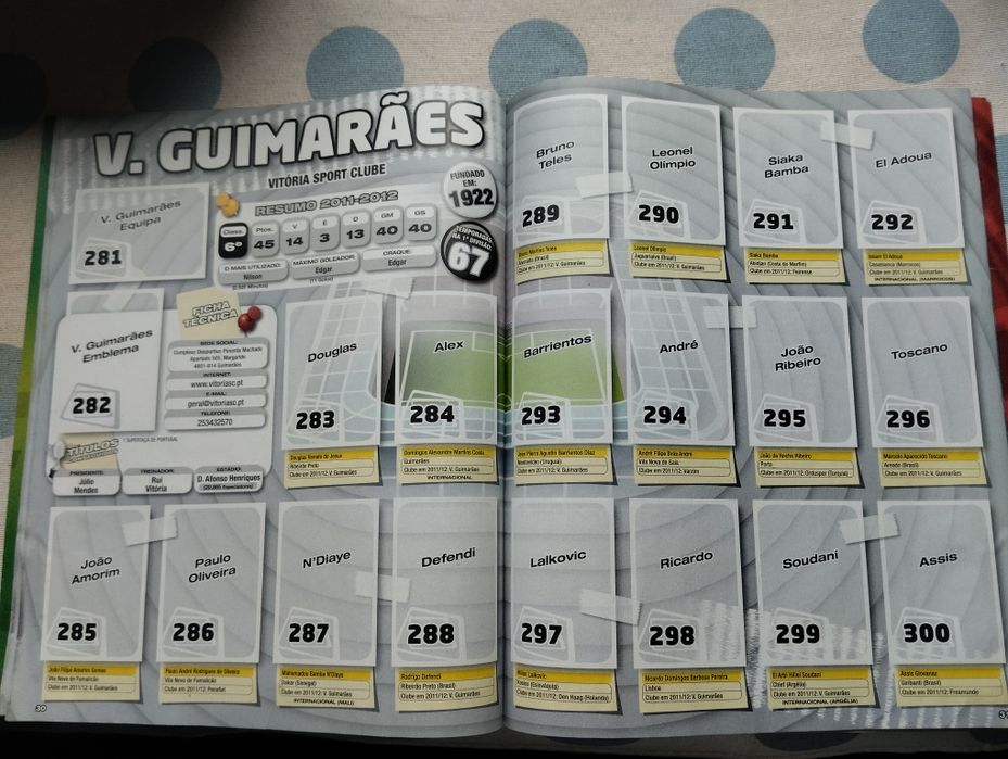 Caderneta vazia de futebol 2012/13