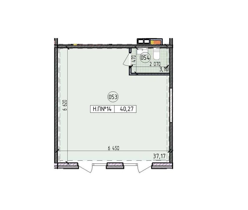 ОРЕНДА ФАСАДНОГО ПРИМІЩЕННЯ | 40,27 м² | ЖК «Нова Англія» | Будинок «Лінкольн» | вул. Михайла Максимовича
