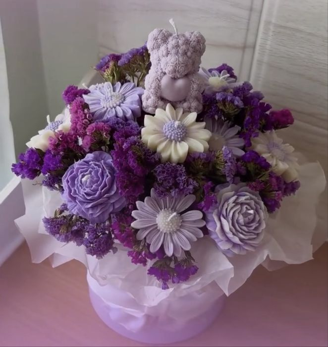 Букет з соєвих свічок