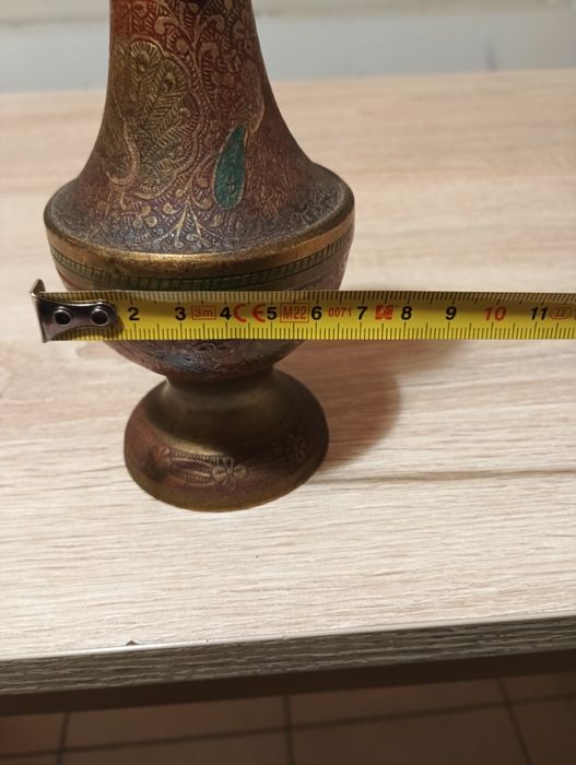 Wazonik z Mosiądzu zdobiony i złocony ręcznie Cena Tylko 79zl