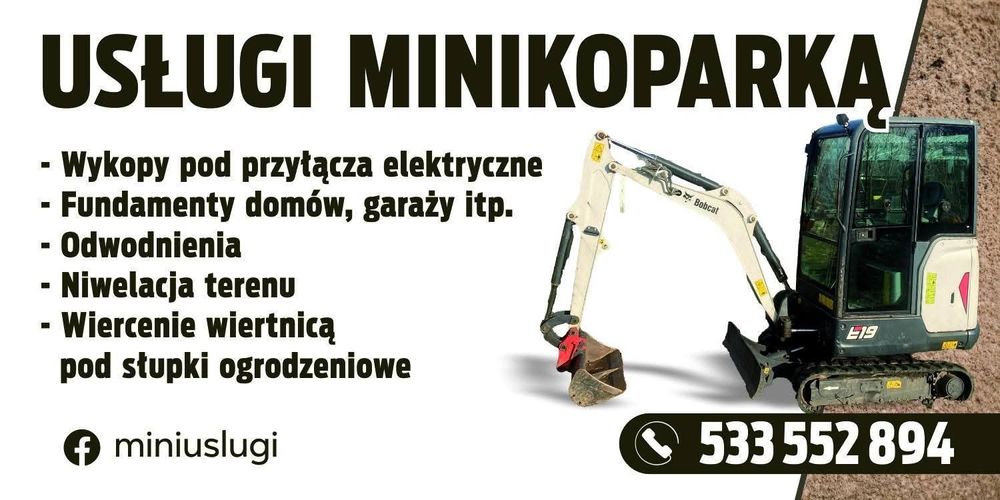Usługi minikoparką