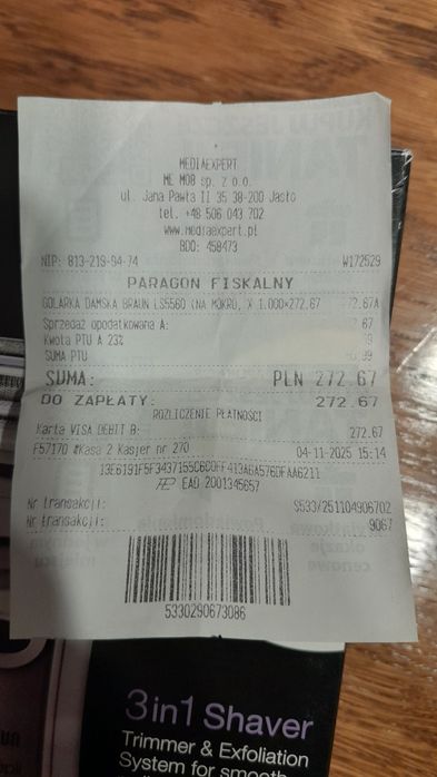 Golarka Damska Braun nowa