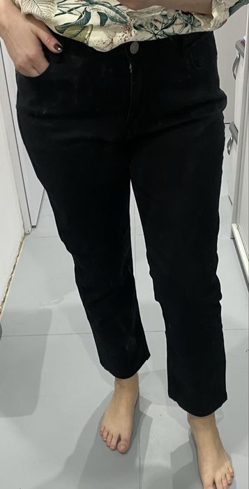 Czarne spodnie jeansy dżinsy papaya 16 xxl 7/8