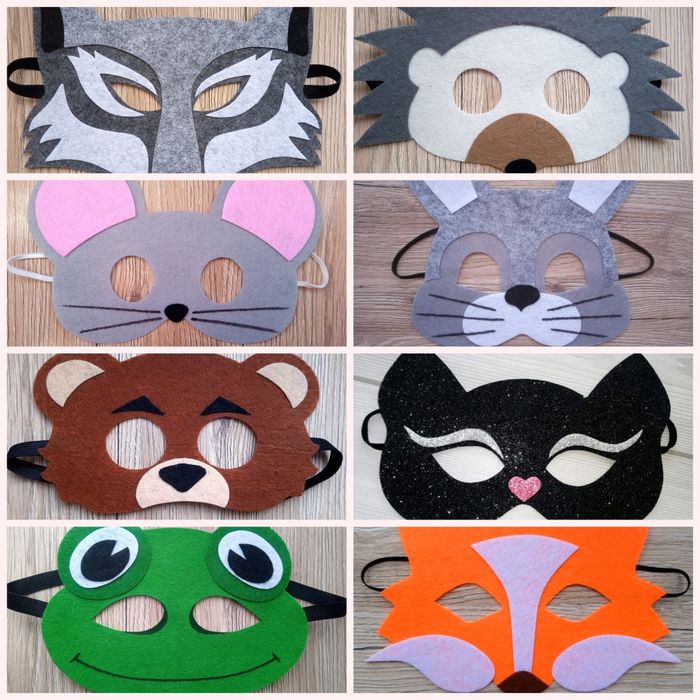 Маска їжачок зайчик вовк ведмідь мишка лелека горобець ворона Кетбой