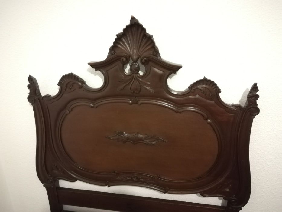 Cama D. João antiga madeira maciça