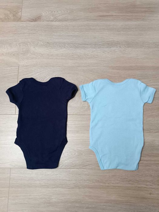 Body krótki rękaw x2 niebieskie traktor miś 'Topolino' 'George' 56