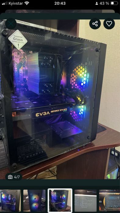 Видеокарта EVGA GeForce GTX 1070 8GB GDDR5