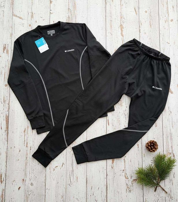 Термобелье зимнее мужское на флисе до -25, Размер S,M,L,XL,XXL Черное