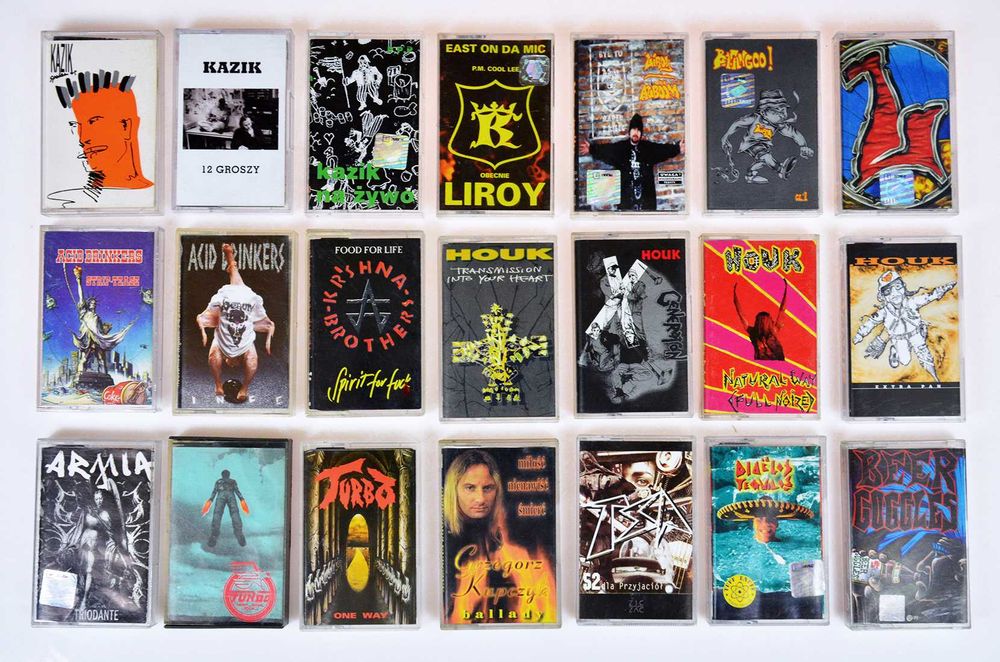 Polski rap, rock, metal - zestaw kaset 1 - Kazik Liroy TSA Turbo Houk