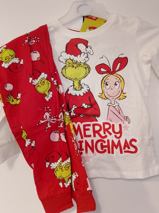 Piżama dziewczęca,Piżama Grinch,Piżama świąteczna Merry Christmas