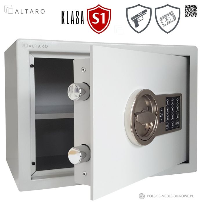 Sejf na BROŃ klasy S1 • zamek ELEKTRONICZNY, szyfrowy na kod  ALTARO25