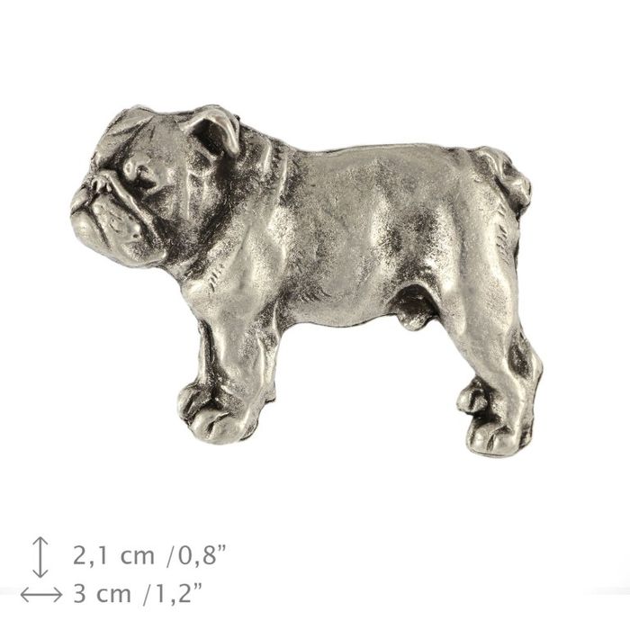 Buldog angielski pin posrebrzony Art-Dog
