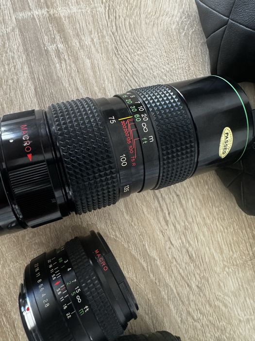 Szkła czyste, bez grzyba i rys» ( Zestaw 4 obiektywów retro Nikon, Pentax, Hanimex, Ozeck | Japan Okazja