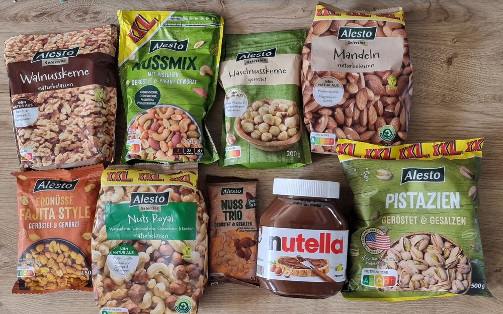 Zestaw orzechów + nutella 500 gr