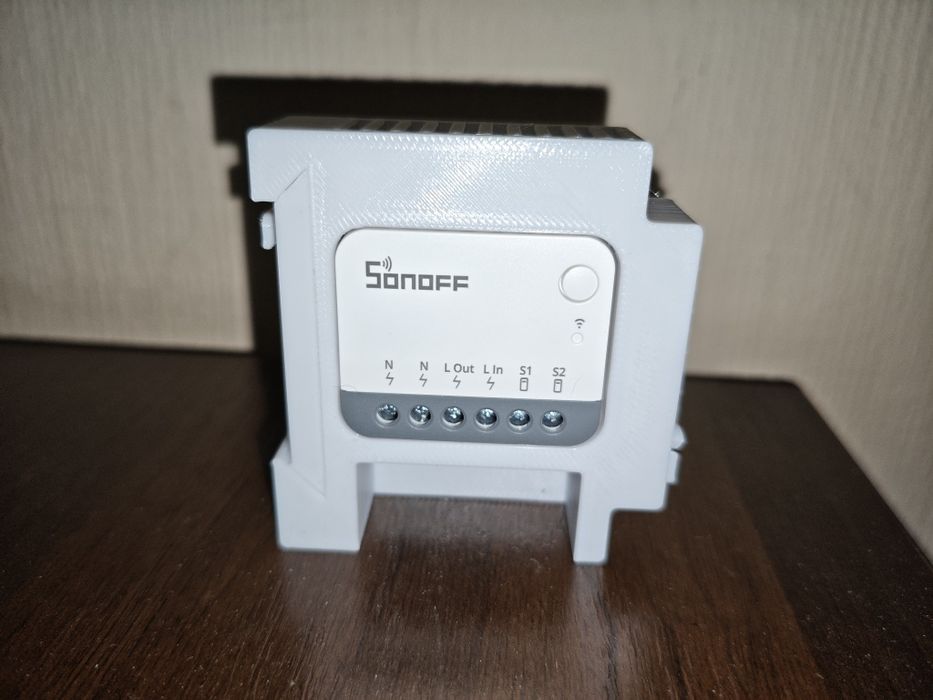 Тримач для реле Sonoff на дін рейку (Sonoff din rail holder)