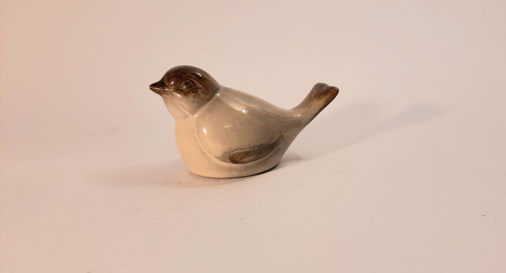 Ceramiczna zabytkowa figurka - ptaszek  - Vintage