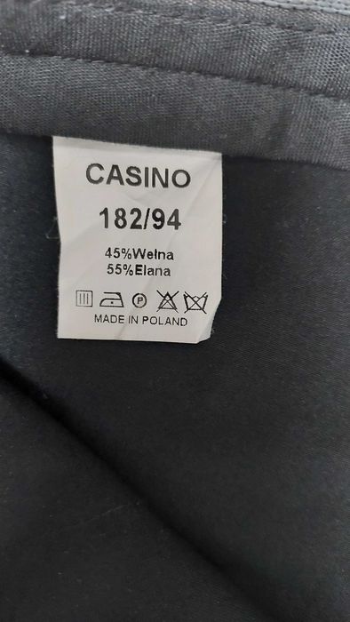 Spodnie męskie garniturowe wełniane CASINO, R. XL