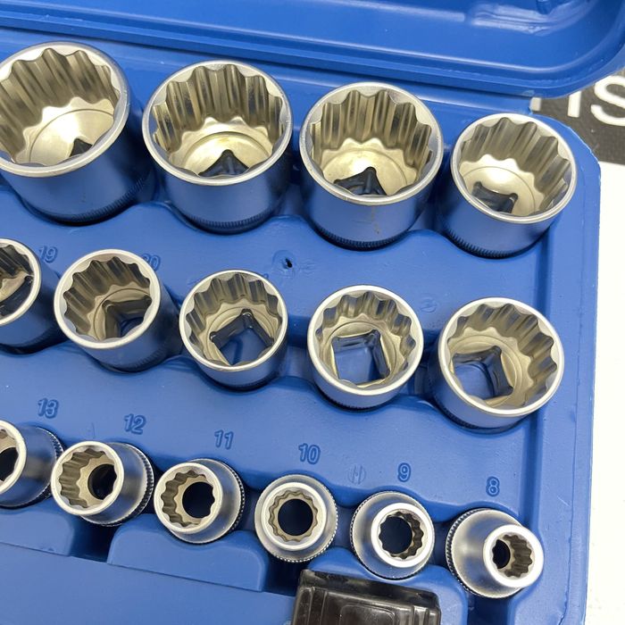 Набір торцевих головок 1/2 12граней (6-36мм) 21од. в кейсі FT