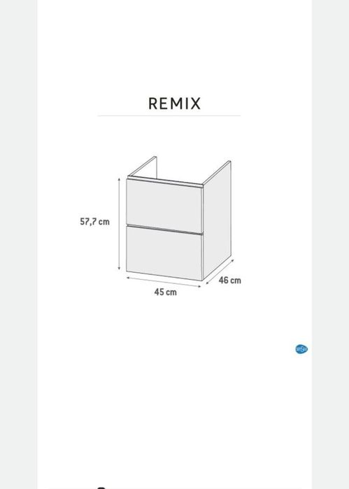 Szafka łazienkowa pod umywalkę 45 cm Remix NOWA