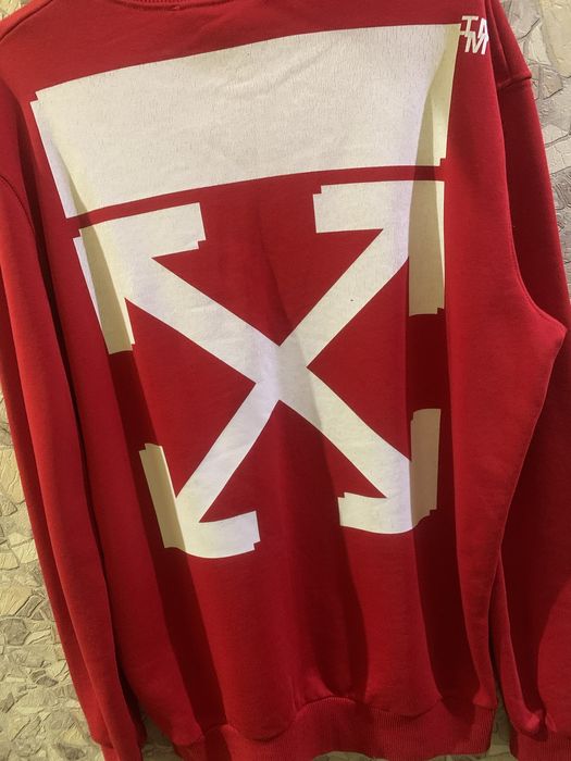 Off-white x Champion - red medium sweater