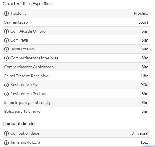 Mochila nova OFERTA DE PORTES