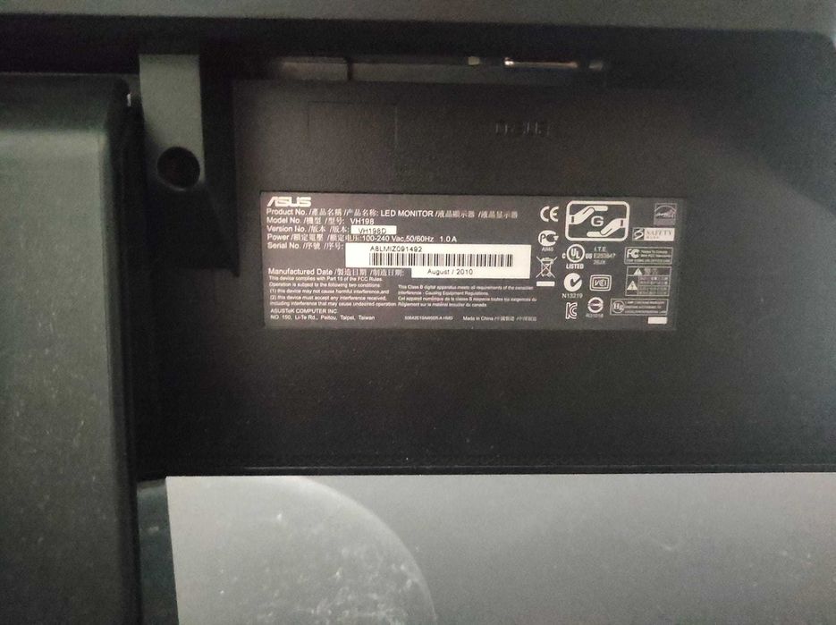 Monitor ASUS 198D Computador