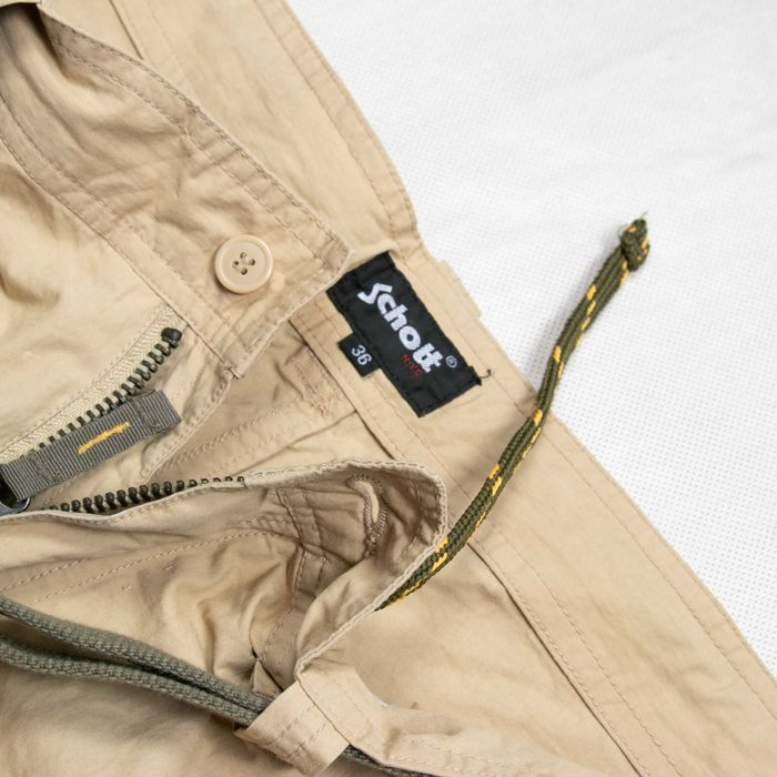 Schott N.Y.C. Cargo Wide Leg Vintage Y2K spodnie Bojówki parachute XL