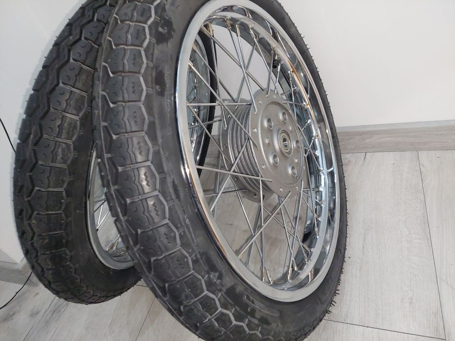 Odnowione wycentrowane kola kpl r18"wsk 125 b1 b3 opony detki pl