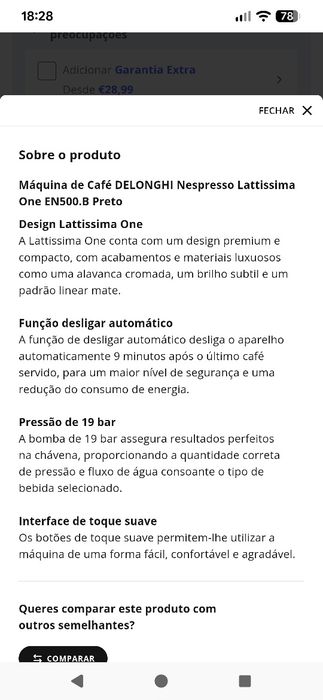 Máquina de café Delonghi