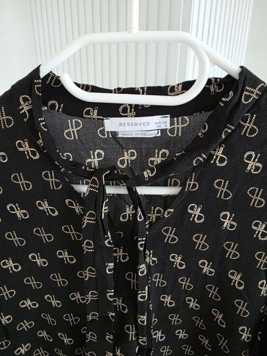 Bluzka czarna we wzory Reserved S 36
