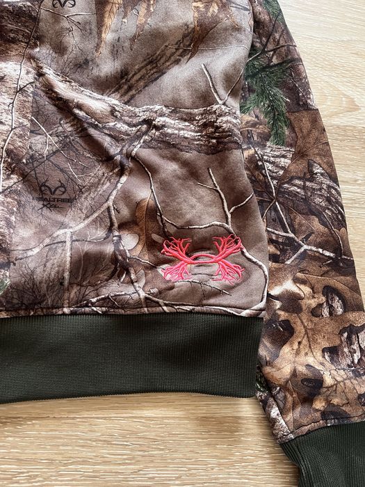 REALTREE camo hoodie Under Armour logo zip реалтри худи кофта
