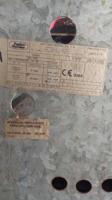 Fogão Meireles industrial a gás natural