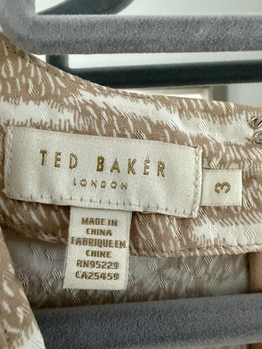 Sukienka mini lato beżowa Ted Baker rozmiar 38 40