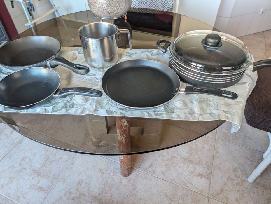 Tacho, fervedor e certãs em inox e para panquecas