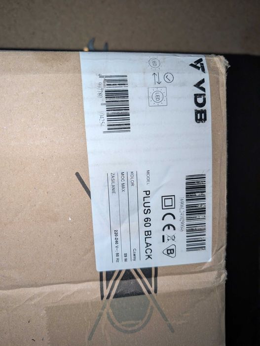 VDB Plus 60 Black okap podszafkowy 60 cm nowy