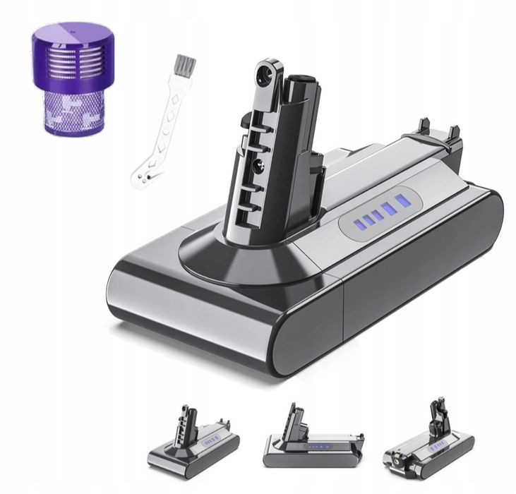 Uniwersalna Bateria Akumulator do Dyson Animal V10 SV12 6000mAh filtr