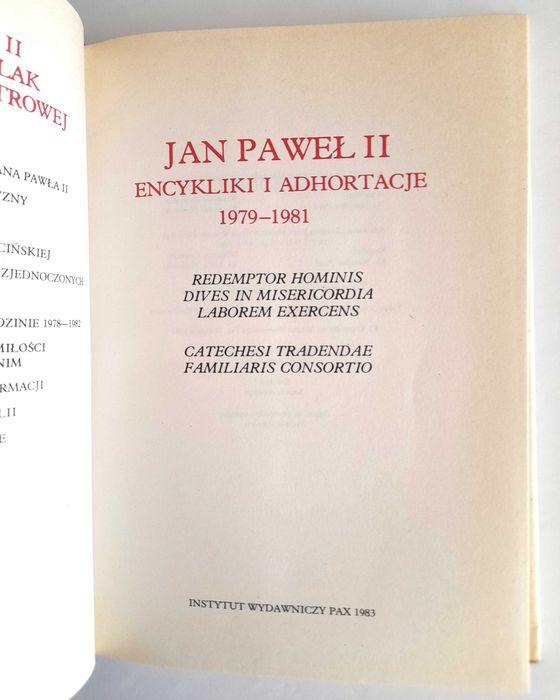 Encykliki i adhortacje od 1979 do 1981. Jan Paweł II