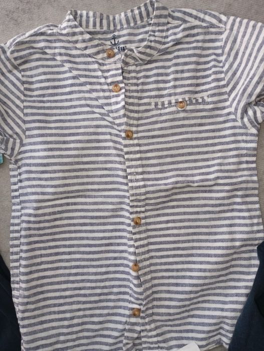 Elegancki wizytowy zestaw dla chłopca na lato koszula  r. 116