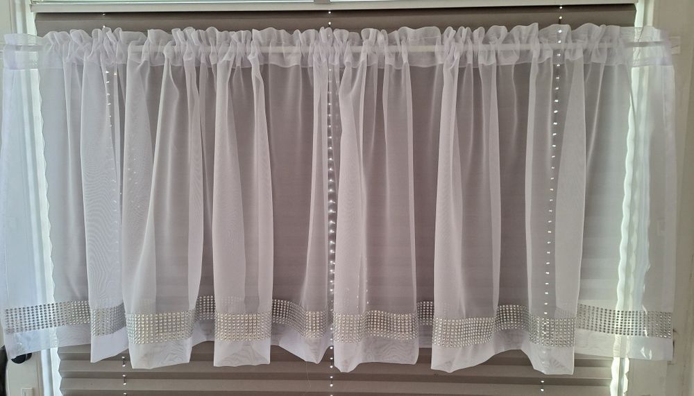 Firanka /zazdrostka z curkoniową taśmą