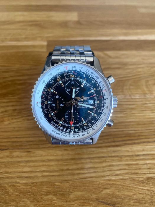 Breitling Navitimer Chronograph GMT 46 + srebrna bransoleta