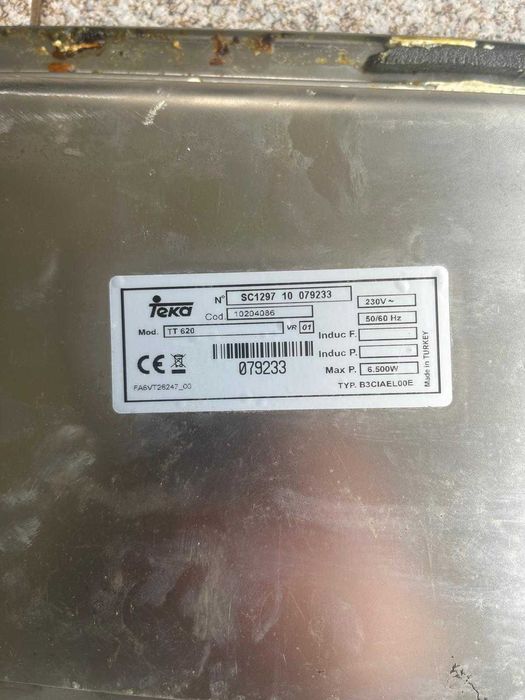 Placa vitrocermica Teka TT620 inox