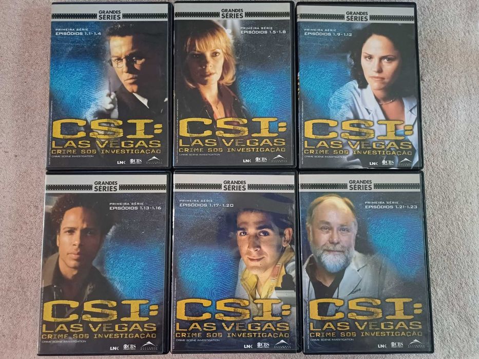 DVDs CSI Las Vegas, temporada 1 da série, coleção 6 DVD,c caixa cartão
