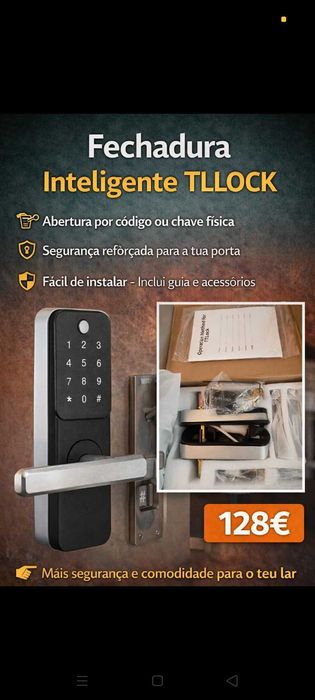 Fechadura inteligente 128€. Oportunidades