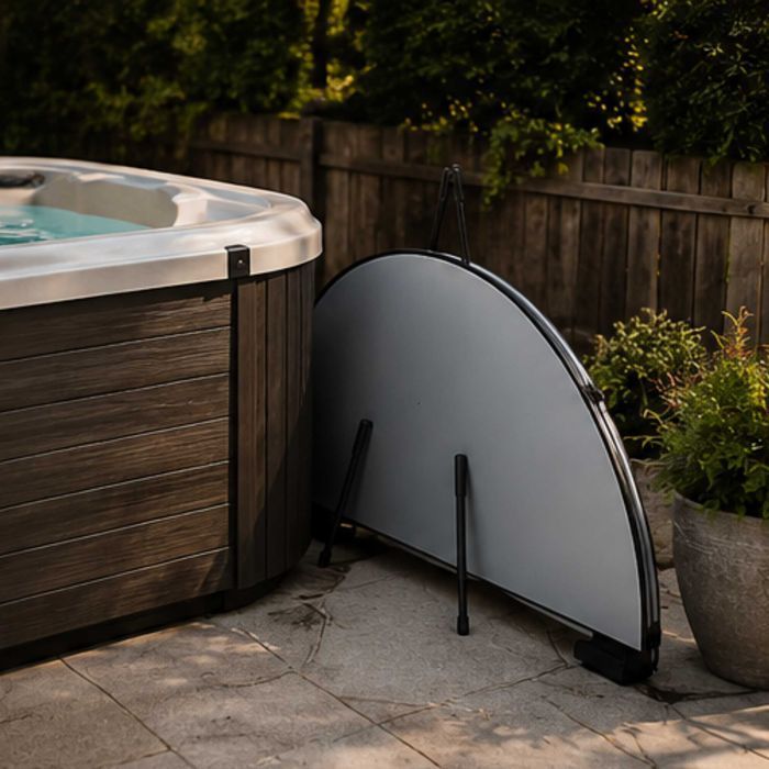 Stojak na pokrywę termiczną do balii ogrodowej jacuzzi ruskiej bani