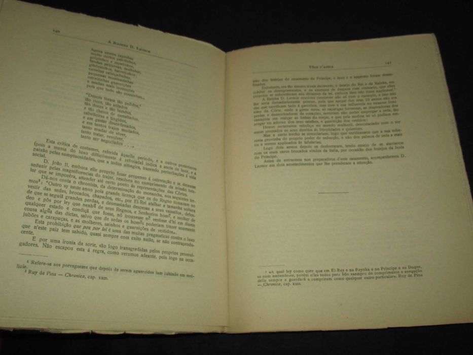 Livro A Rainha D. Leonor Conde de Sabugosa 1ª edição