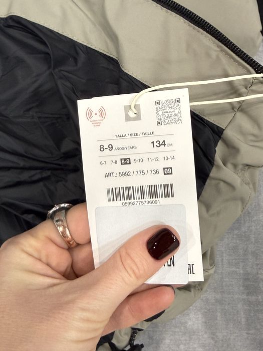Zara тепла куртка 134, zara куртка демисезонная 134
