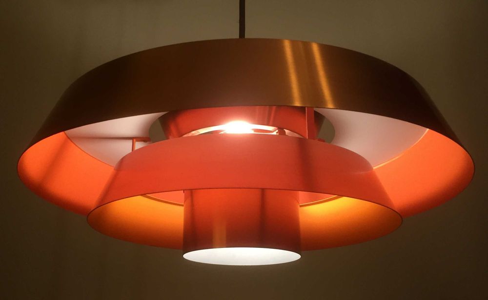 Candeeiro NOVA, em cobre, de Jo Hammerborg para a Fog & Mørup anos 60