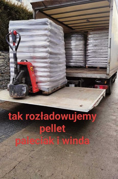 Pellet, pelet drewna iglastego, brykiet ruf transport